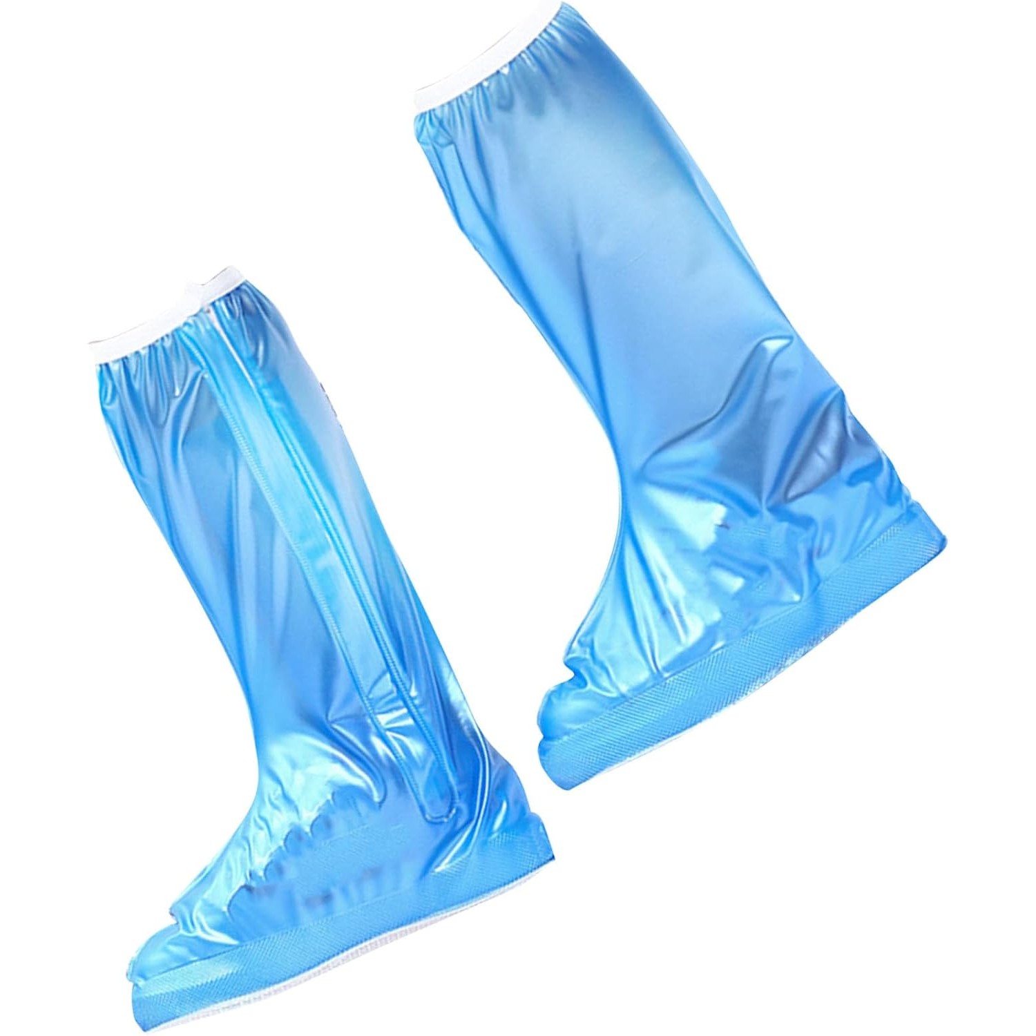 Protectie Incaltaminte pentru Ploaie si Noroi, Flippy, Impermeabila, Talpa Antiderapanta, cu Fermoar si Capsa, Inaltime 40 cm, Marime XXL 42-43, Albastru