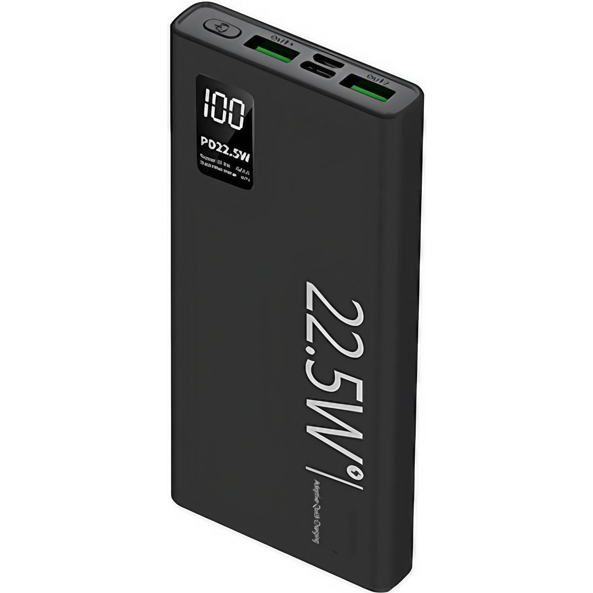 Power bank telefoane - Baterie Externa Powerbank, , Ultra-Subtire cu Ecran Digital, Compatibilitate Universala, TYPE-C si USB x2, 10000 mAh, Power Delivery 22.5W, 144x66x16 mm, Negru