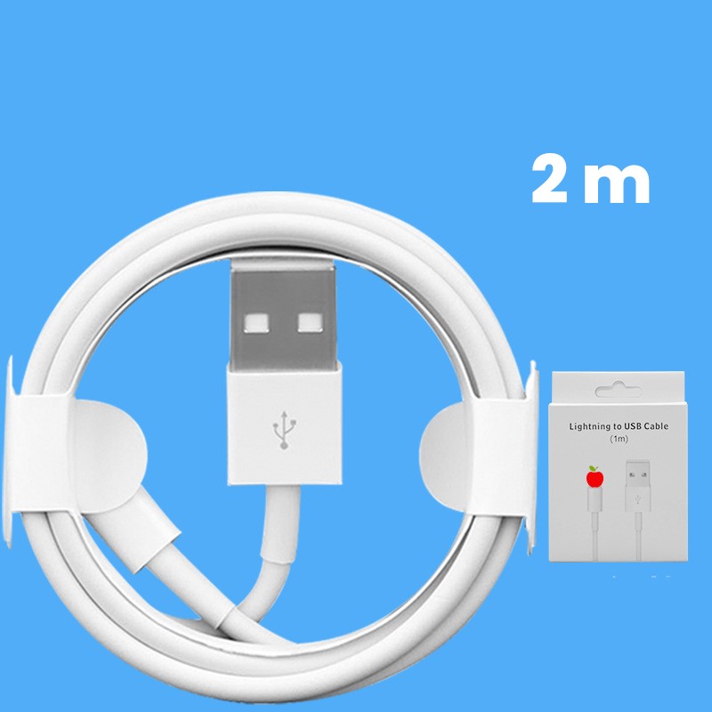 Cablu de Date Fast Charging, Flippy, port USB-B Compatibil cu iPhone cu porturi de tip Lightning, pentru Incarcare rapida 2A, Lungime 2M, Alb