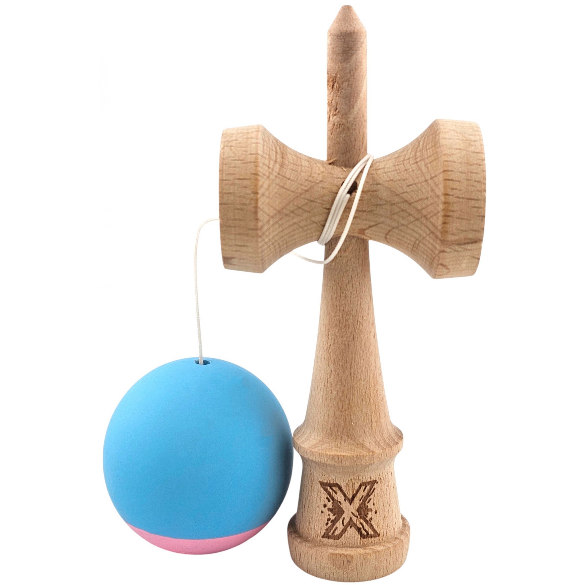 Jucarie Interactiva Kendama Profesionala, Flippy, din Lemn, 18 cm, Joc de Indemanare pentru Copii si Adulti, Bicolor Turcoaz Roz Jucarie Interactiva Kendama Profesionala, Flippy, din Lemn, 18 cm, Joc de Indemanare pentru Copii si Adulti, Bicolor Turcoaz Roz