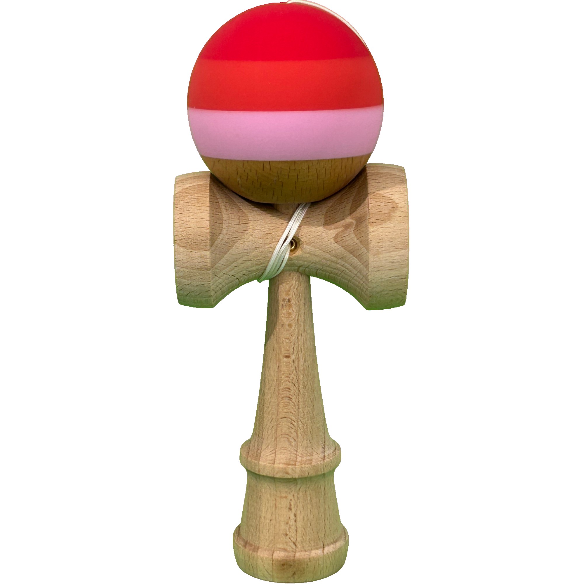 Jucarie Interactiva Kendama Profesionala, Flippy, din Lemn, 18 x 7 x 6 cm, Joc de Indemanare pentru Copii si Adulti, Multicolor Rosu inchis Rosu Alb