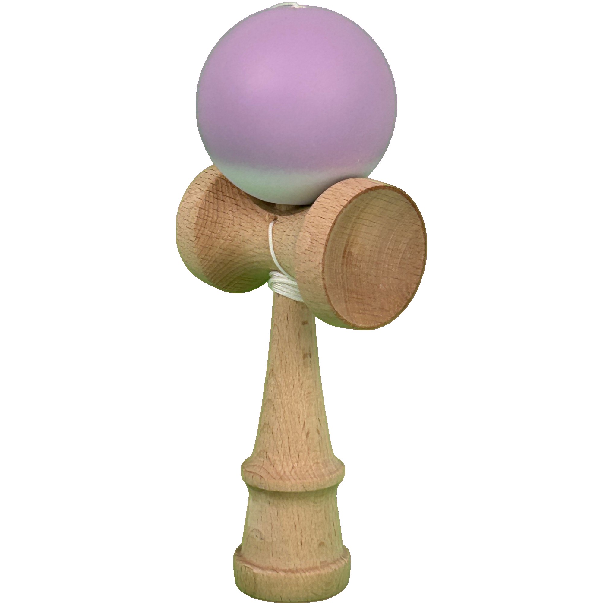 Jucarie Interactiva Kendama Profesionala, Flippy, din Lemn, 18 x 7 x 6 cm, Joc de Indemanare pentru Copii si Adulti, Gradient Lila Alb