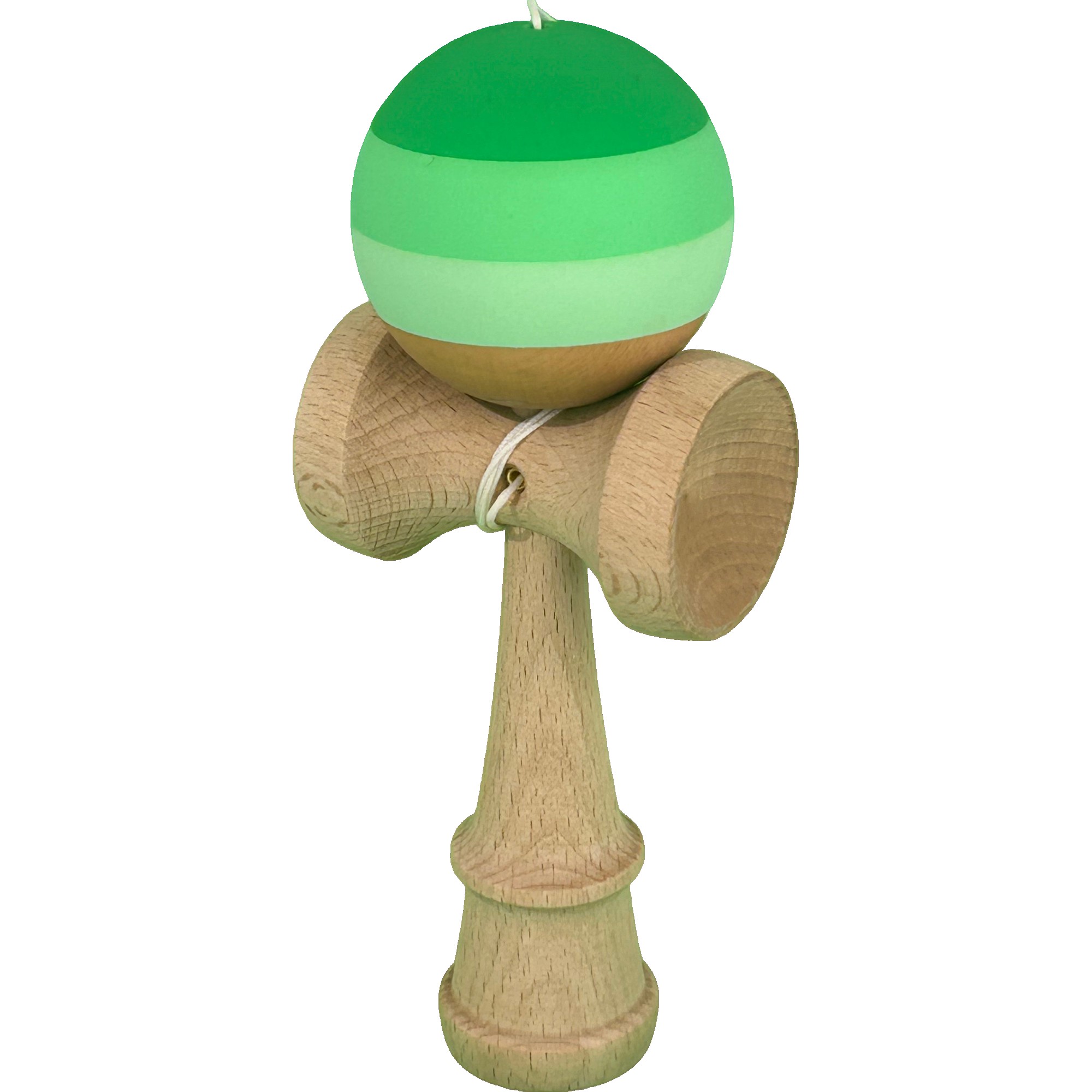 Jucarie Interactiva Kendama Profesionala, Flippy, din Lemn, 18 x 7 x 6 cm, Joc de Indemanare pentru Copii si Adulti, Multicolor Verde in 3 Culori