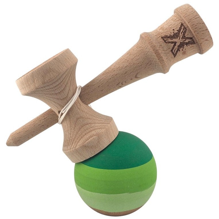 Kendama X Originala, Profesionala, Flippy, din Lemn, Rubber Grip, 18 cm, Verde in 3 Culori Kendama X Originala, Profesionala, Flippy, din Lemn, Rubber Grip, 18 cm, Verde in 3 Culori