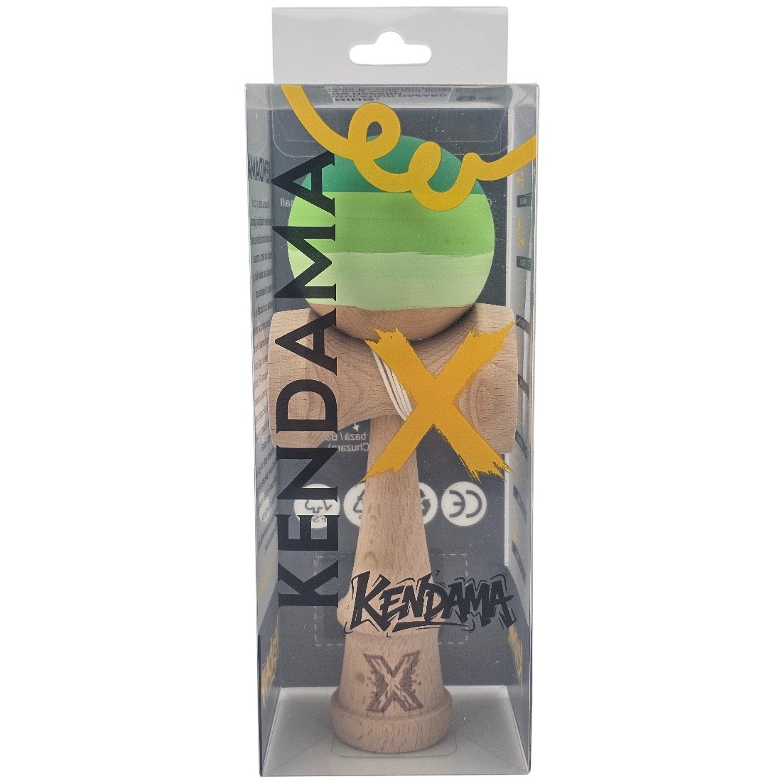 Kendama X Originala, Profesionala, Flippy, din Lemn, Rubber Grip, 18 cm, Verde in 3 Culori Kendama X Originala, Profesionala, Flippy, din Lemn, Rubber Grip, 18 cm, Verde in 3 Culori
