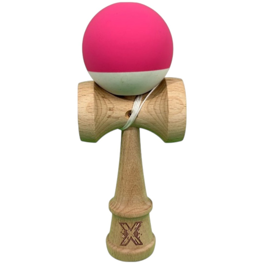 Kendama X Originala, Profesionala, Flippy, din Lemn, 18 cm, Rubber Grip, Roz inchis/Alb Kendama X Originala, Profesionala, Flippy, din Lemn, 18 cm, Rubber Grip, Roz inchis/Alb