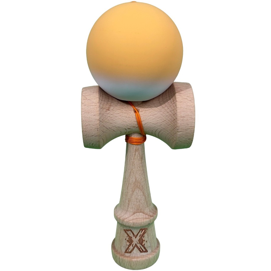 Kendama X Originala, Profesionala, Flippy, din Lemn cu Bila cu Invelis din Cauciuc, 18 x 6 x 7 cm, Rubber Grip, Portocaliu/Alb Kendama X Originala, Profesionala, Flippy, din Lemn cu Bila cu Invelis din Cauciuc, 18 x 6 x 7 cm, Rubber Grip, Portocaliu/Alb