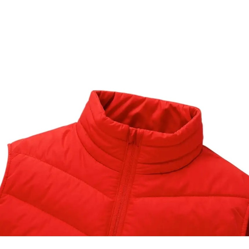 Vesta cu Incalzire, Flippy, Unisex, 2 Zone de Incalzire, Umplutura Bumbac, 3 Trepte de Temperatura, Incarcare USB, Rosu, 74 - 84 kg, Marime XXXL