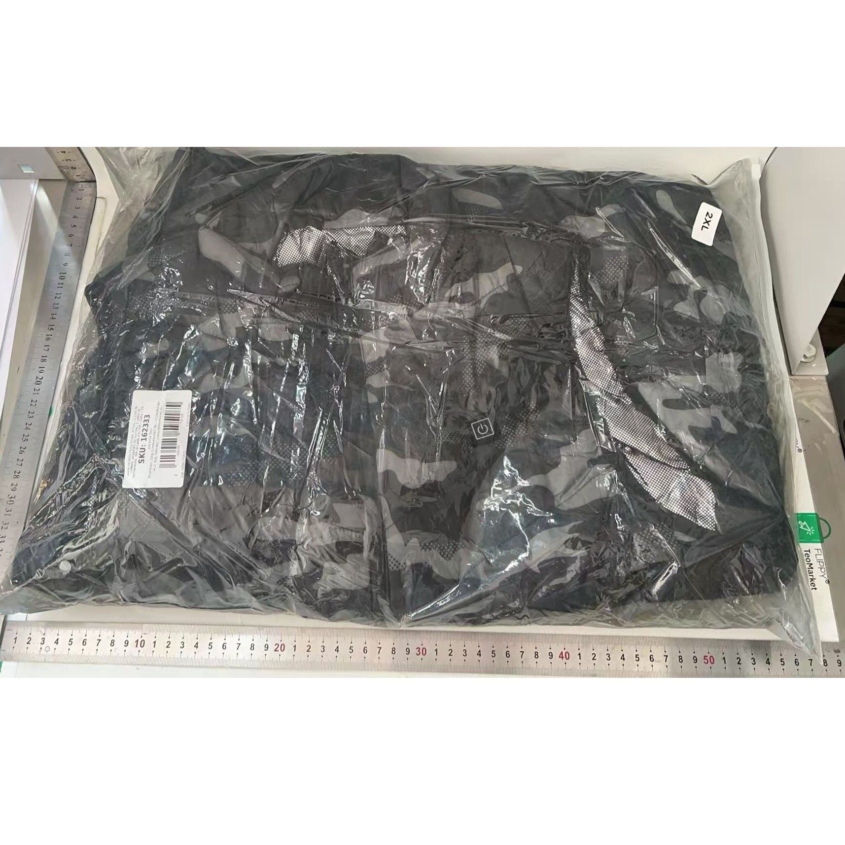 Vesta cu Incalzire, Flippy, Unisex, 2 Zone de Incalzire, Umplutura Bumbac, 3 Trepte de Temperatura, Incarcare USB, Albastru,  65 - 75 kg, Marime XXL
