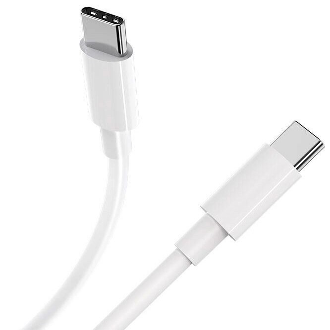 Cablu de Date pentru Telefon, Flippy, Cablu TYPE-C to TYPE-C Universal, Compatibil cu iOS si Android, Power Delivery 60W 130 cupru, 1.5 M, Simplu, Alb