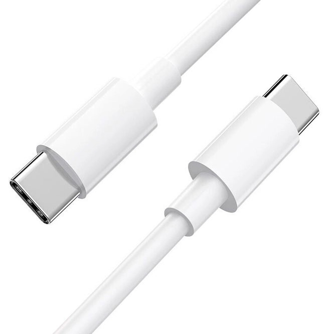 Cablu de Date pentru Telefon, Flippy, Cablu TYPE-C to TYPE-C Universal, Compatibil cu iOS si Android, Power Delivery 60W 130 cupru, 1.5 M, Simplu, Alb