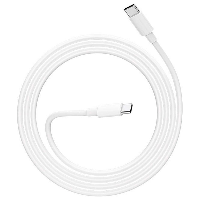 Cablu de Date pentru Telefon, Flippy, Cablu TYPE-C to TYPE-C Universal, Compatibil cu iOS si Android, Power Delivery 60W 130 cupru, 1.5 M, Simplu, Alb