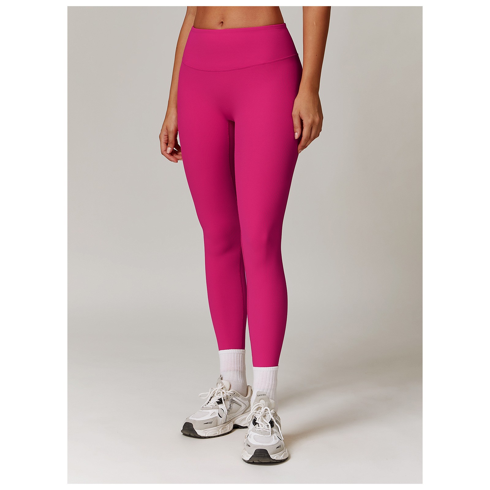 Pantaloni de Fitness/Yoga, Flippy, pentru Femei, Material Elastic, Spandex, Talie Inalta, Roz, Marime S