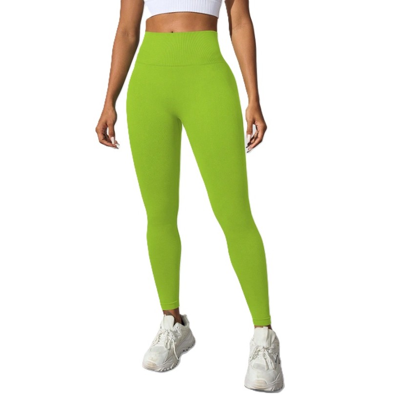 Pantaloni de Fitness/Yoga, Flippy, pentru Femei, Material Elastic, Spandex, Talie Inalta, Verde, Marime M