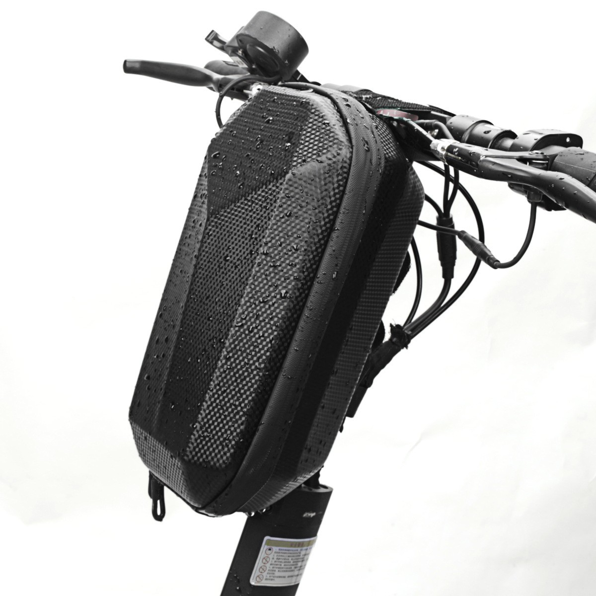 Geanta pentru Trotineta Electrica, Flippy, Hard Shell de 4 L, Geanta Frontala pentru Bicicleta, Impermiabila Rigida pentru Bicicleta, 30 x 15.5 x 13 cm, Negru
