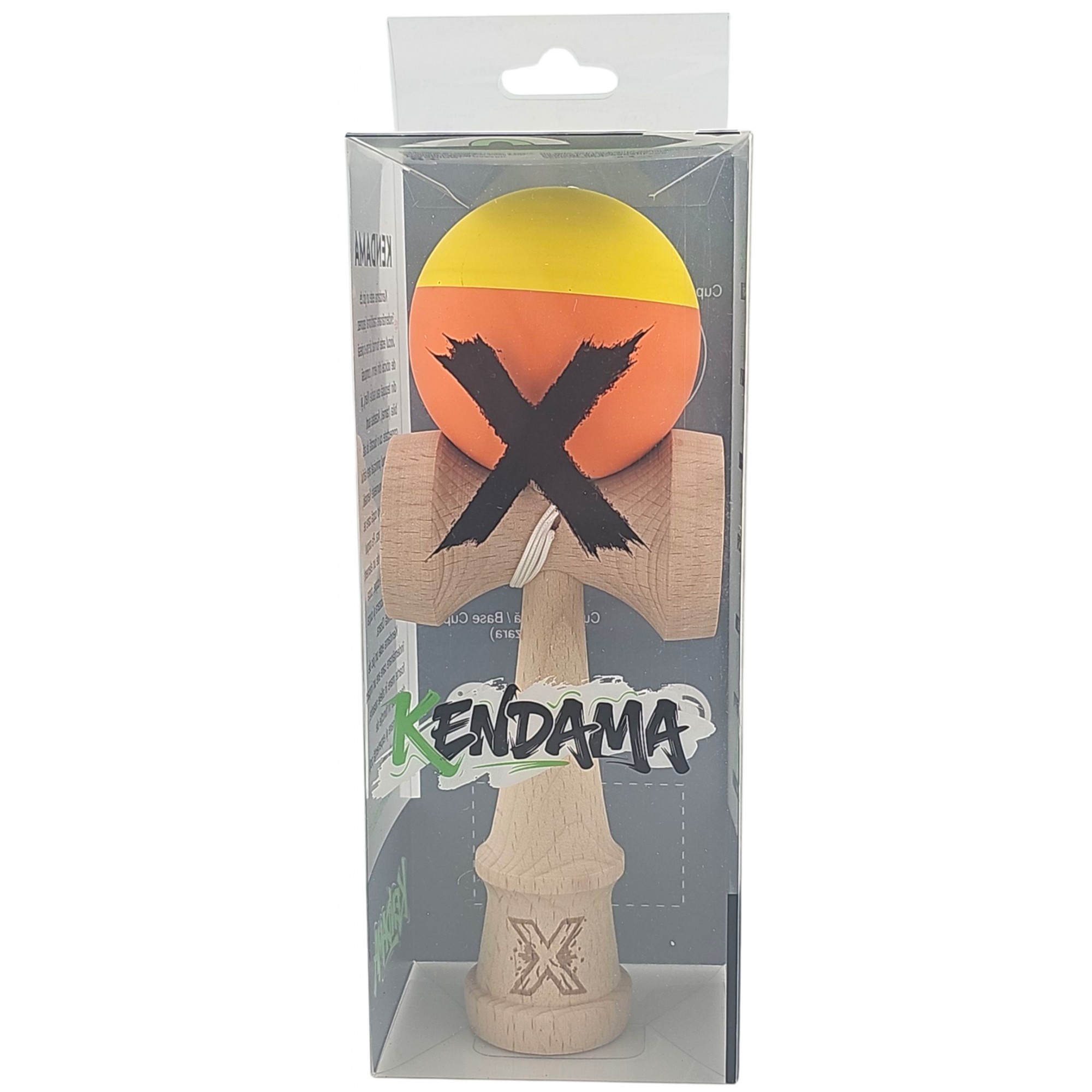 Kendama X Originala, Profesionala, Flippy, din Lemn, Rubber Grip, 18 cm, Galben/Portocaliu Kendama X Originala, Profesionala, Flippy, din Lemn, Rubber Grip, 18 cm, Galben/Portocaliu