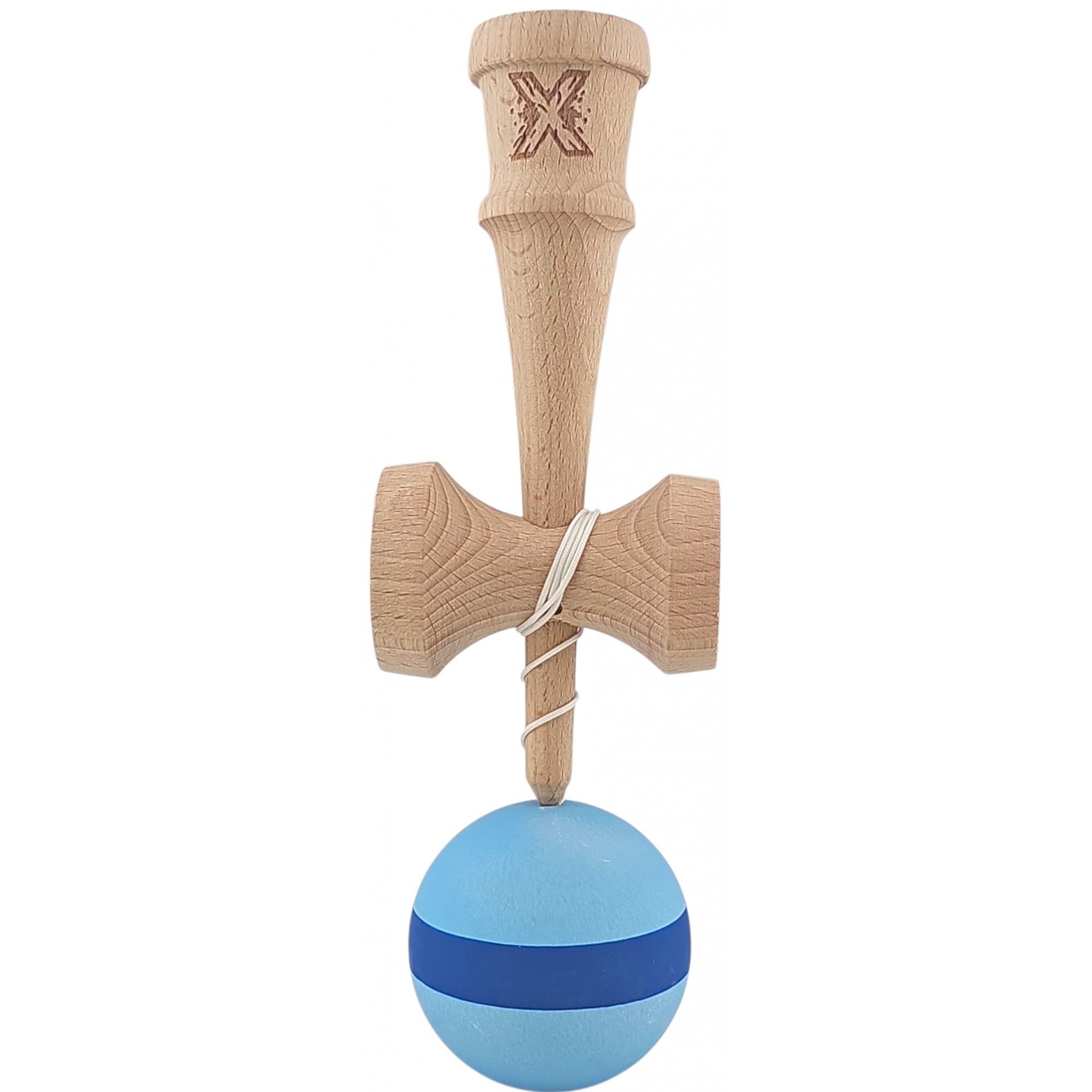 Kendama X Originala, Profesionala, Flippy, 18 cm din Lemn, Model cu Dunga, Bleu/Albastru Kendama X Originala, Profesionala, Flippy, 18 cm din Lemn, Model cu Dunga, Bleu/Albastru