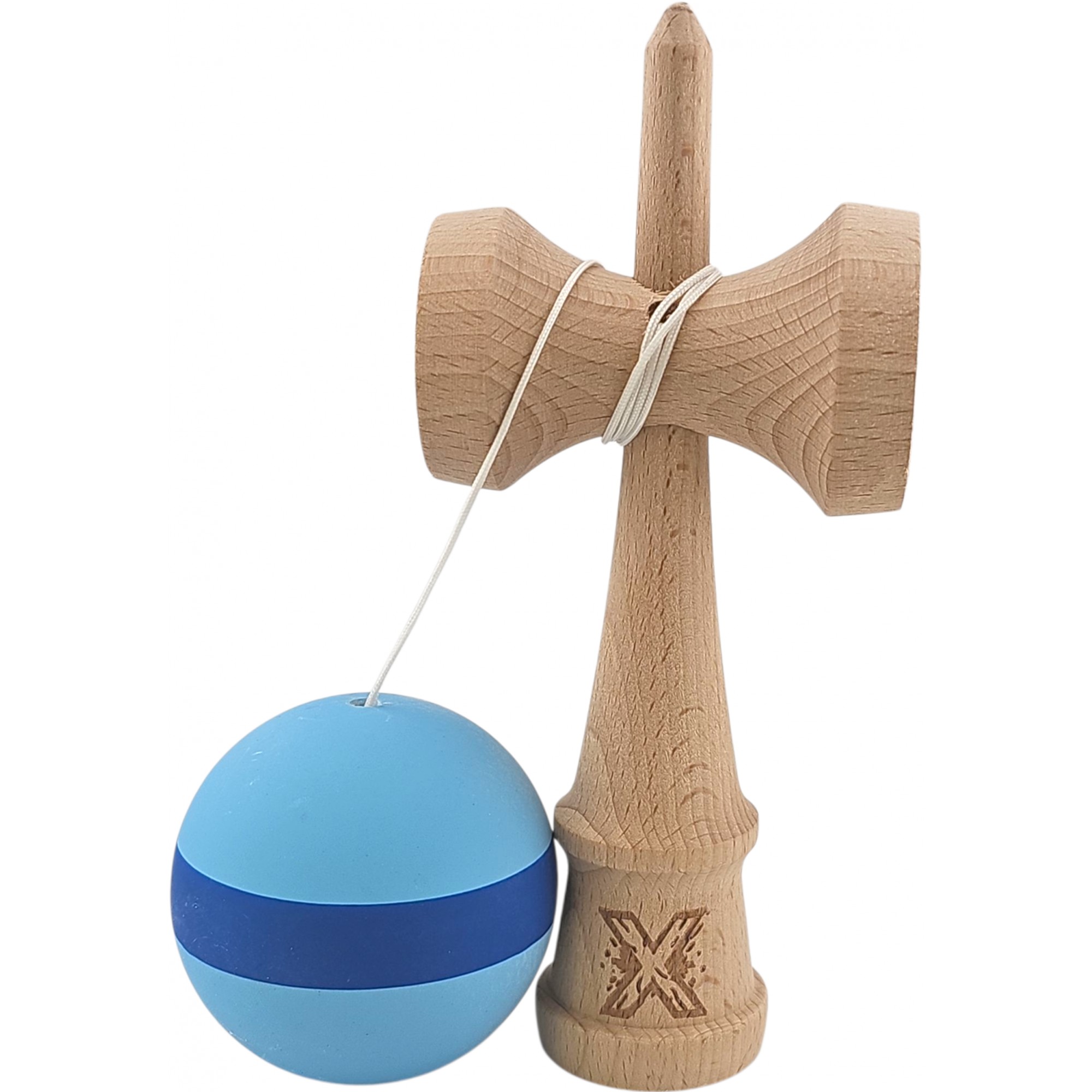 Kendama X Originala, Profesionala, Flippy, 18 cm din Lemn, Model cu Dunga, Bleu/Albastru Kendama X Originala, Profesionala, Flippy, 18 cm din Lemn, Model cu Dunga, Bleu/Albastru