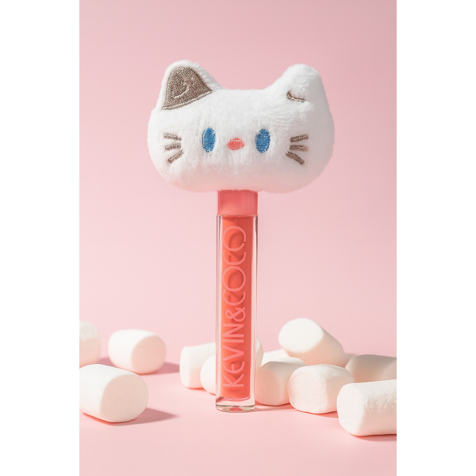 Luciu de Buze, Kevin&Coco, Animat de Plus, Model Pisica, Alb