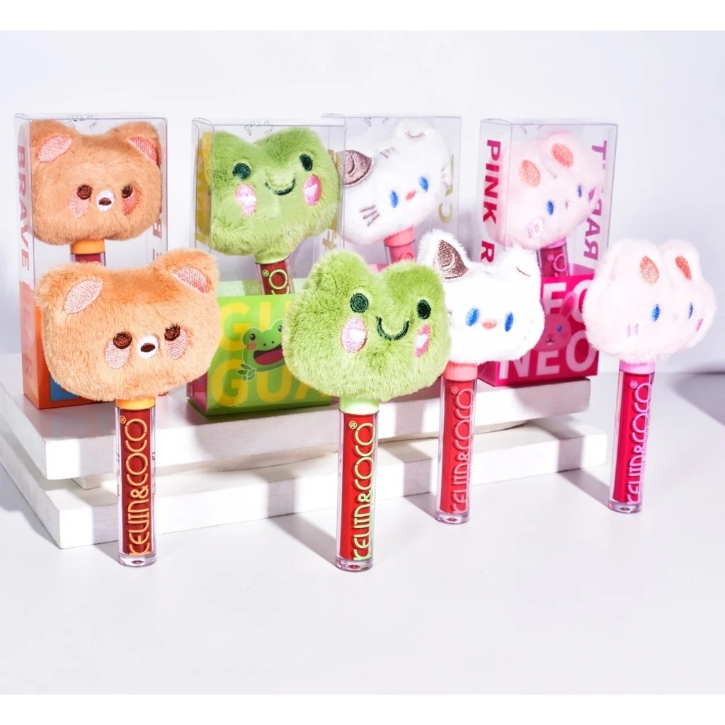 Luciu de Buze, Kevin&Coco, Animat de Plus, Model Pisica, Alb