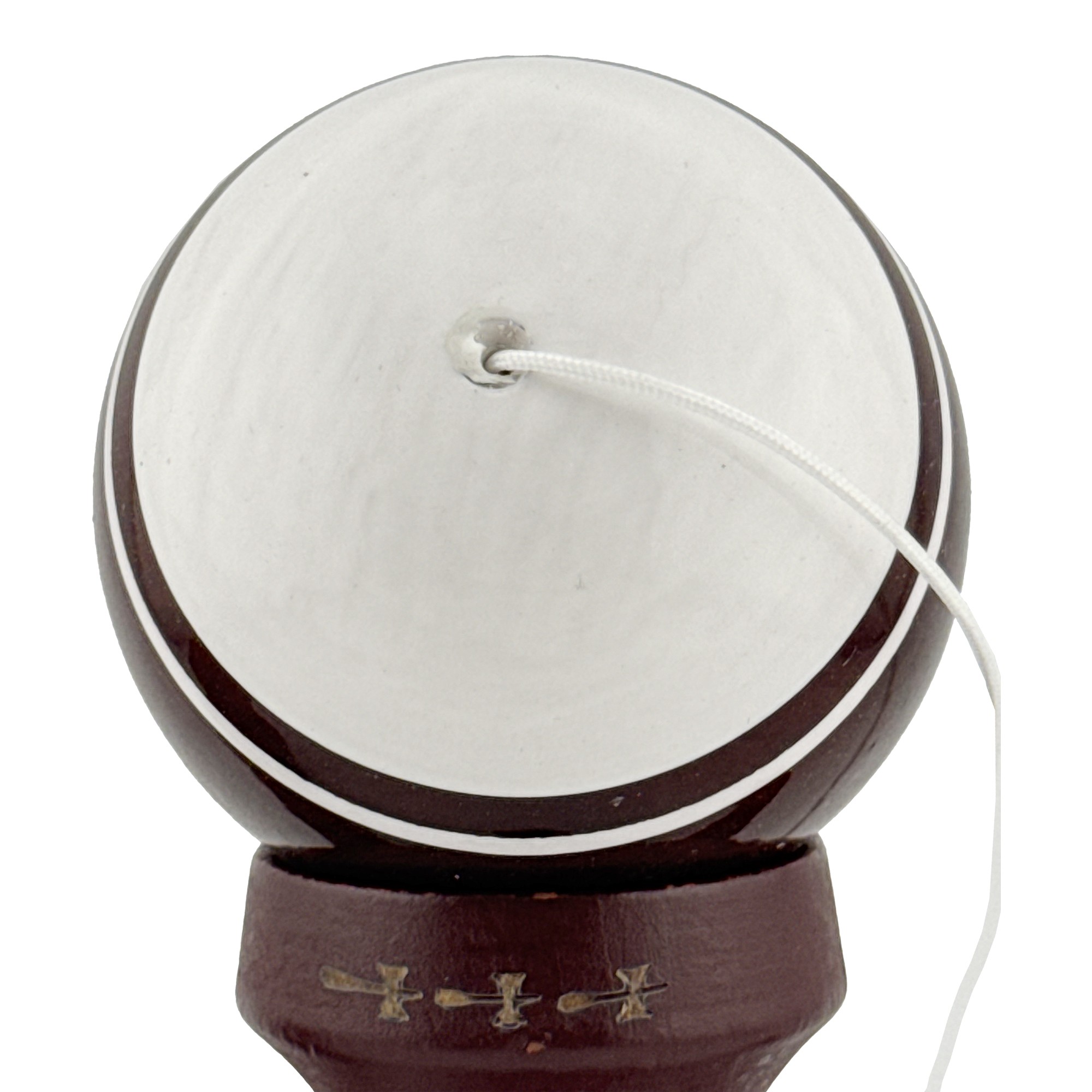 Kendama X Originala, Profesionala, Flippy, Big Cups V2, Super Sticky Legendary Cupe Mari, Rulment Metalic cu Ata 55 cm, Alb/Maro