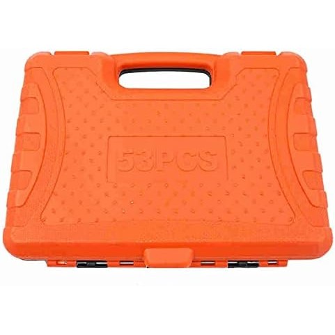 Trusa Chei Tubulare, Set 53 de Piese, Flippy, Surubelnita, Clichet, Tubulare, Imbus, Prelungitor, 27 x 20 x 5.5 cm, 1.5 kg, Cutie Rosu