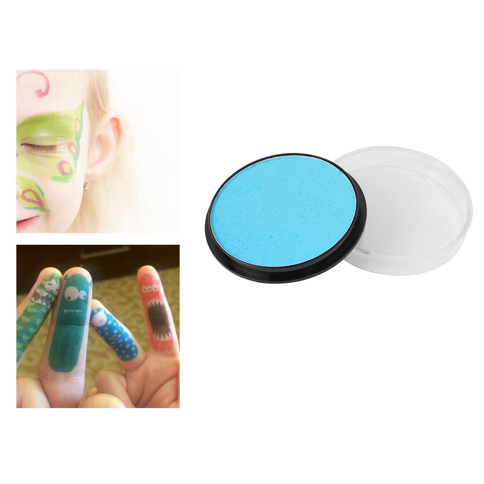 Vopsea pentru Fata si Corp, Flippy, cu Pigment Fosforescent, 30 g, Activare cu Apa, Albastru Deschis