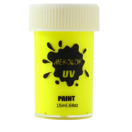 Vopsea pentru Fata si Corp, Flippy, cu Pigment Fosforescent UV, 15 ml, Galben