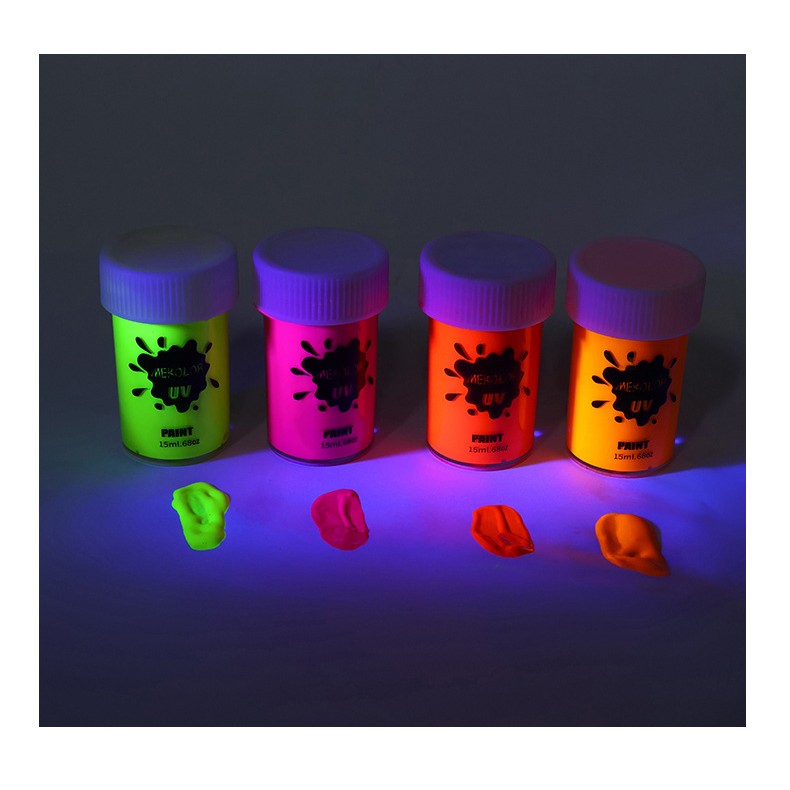 Vopsea pentru Fata si Corp, Flippy, cu Pigment Fosforescent UV, 15 ml, Rosu