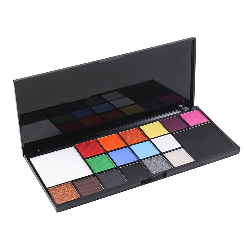 Paleta 18 Culori Vopsea de Fata, Flippy, Activare cu Apa, 18 x 8 x 1.4 cm, Multicolor