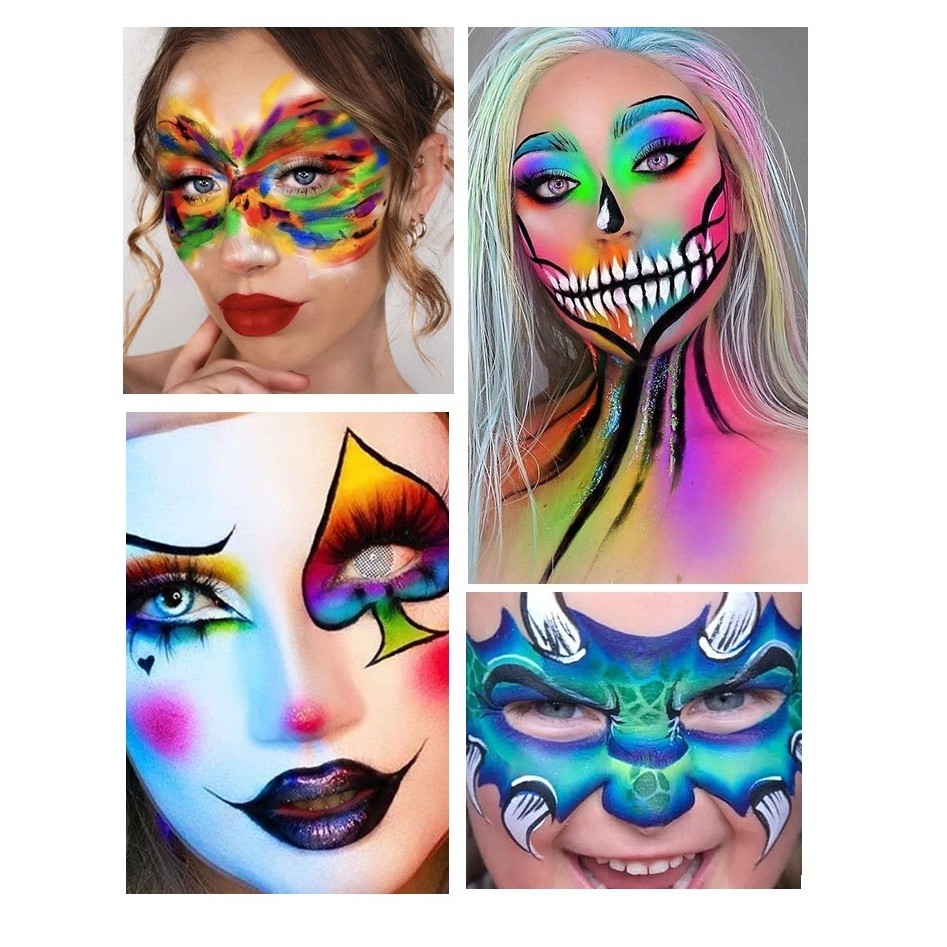 Vopsea pentru Fata/Corp, Flippy, pe Baza de Ulei, 10g, 2.8 x 3.1 cm, Negru