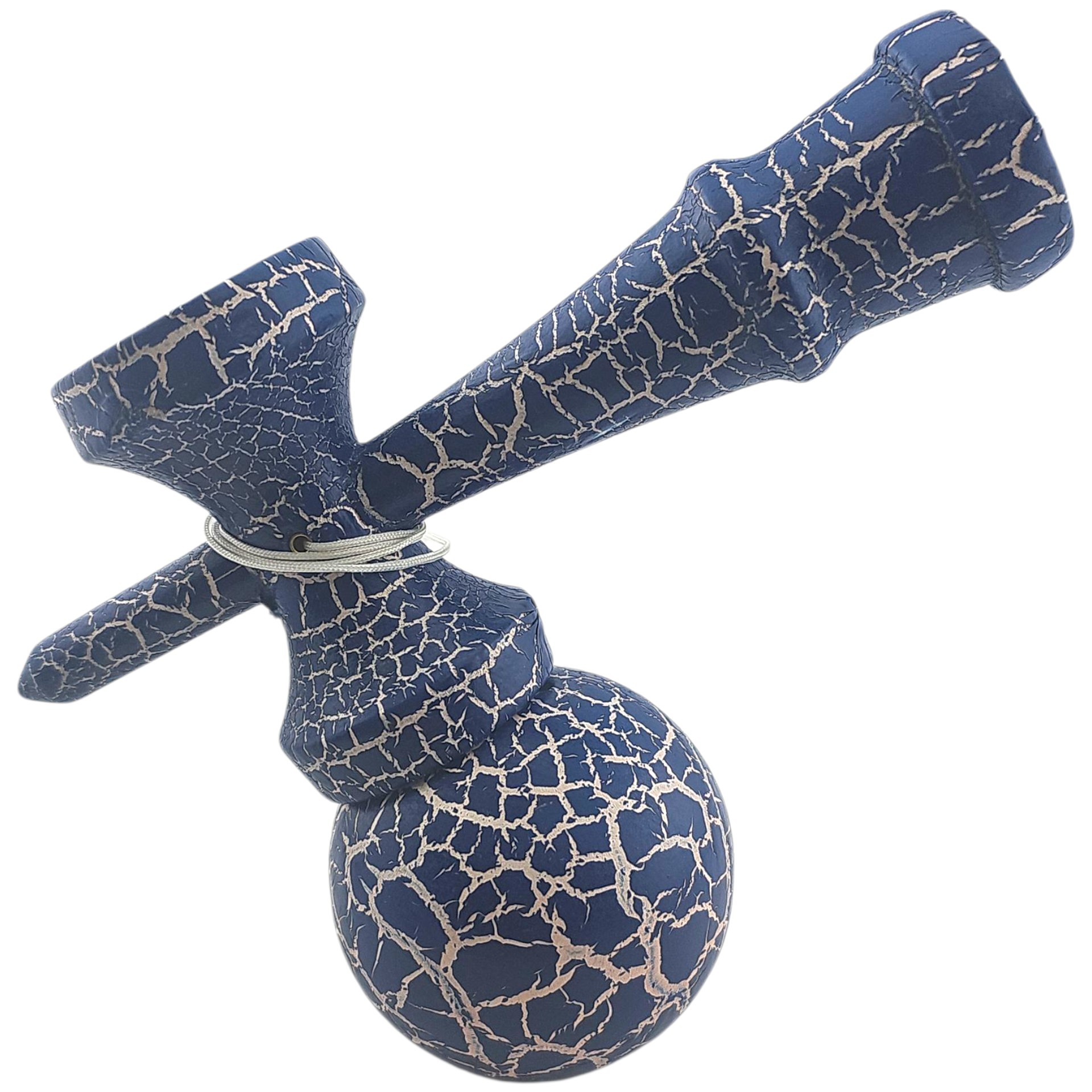 Kendama X Originala, Profesionala, Flippy, Kendama Cracked, din Lemn – 18 cm, Albastru/alb Kendama X Originala, Profesionala, Flippy, Kendama Cracked, din Lemn – 18 cm, Albastru/alb