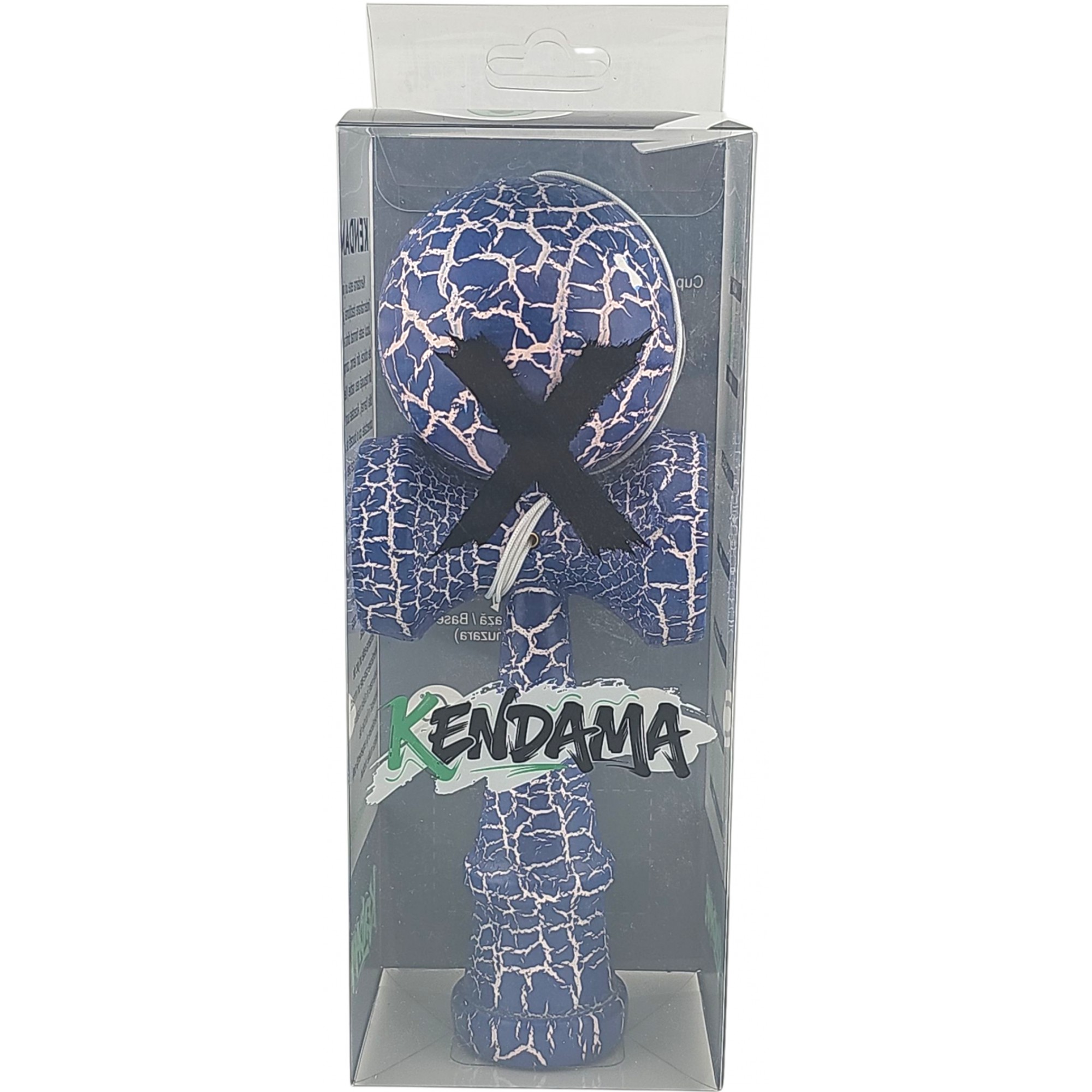 Kendama X Originala, Profesionala, Flippy, Kendama Cracked, din Lemn – 18 cm, Albastru/alb Kendama X Originala, Profesionala, Flippy, Kendama Cracked, din Lemn – 18 cm, Albastru/alb