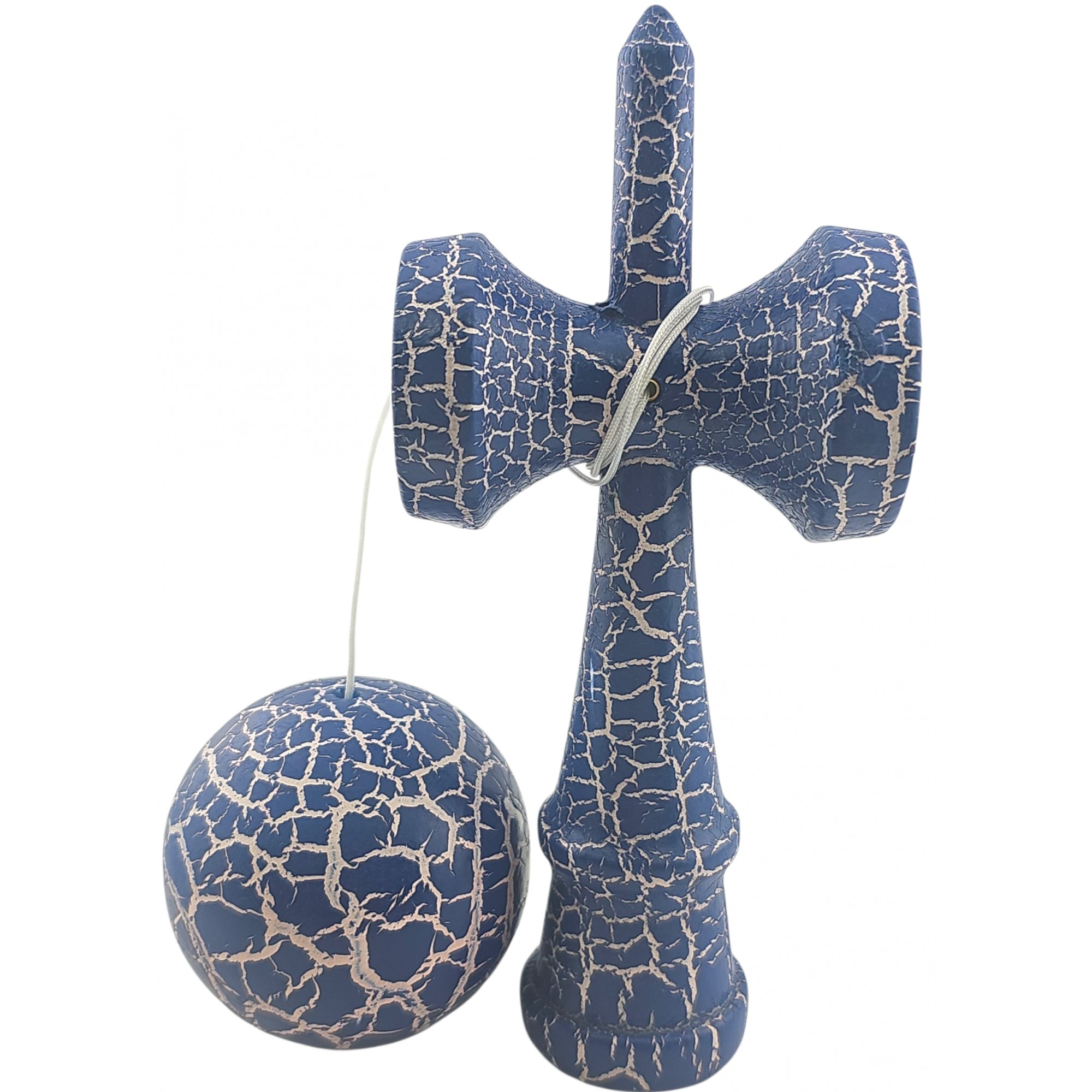 Kendama X Originala, Profesionala, Flippy, Kendama Cracked, din Lemn – 18 cm, Albastru/alb Kendama X Originala, Profesionala, Flippy, Kendama Cracked, din Lemn – 18 cm, Albastru/alb