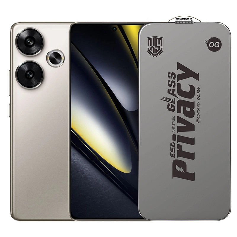 Folie de Protectie pentru Xiaomi Poco F6, Flippy, Sticla Securizata ESD Antistatica, Super-X Privacy OG, Margini Negre, 0.30 mm, Transparent Inchis Folie de Protectie pentru Xiaomi Poco F6, Flippy, Sticla Securizata ESD Antistatica, Super-X Privacy OG, Margini Negre, 0.30 mm, Transparent Inchis