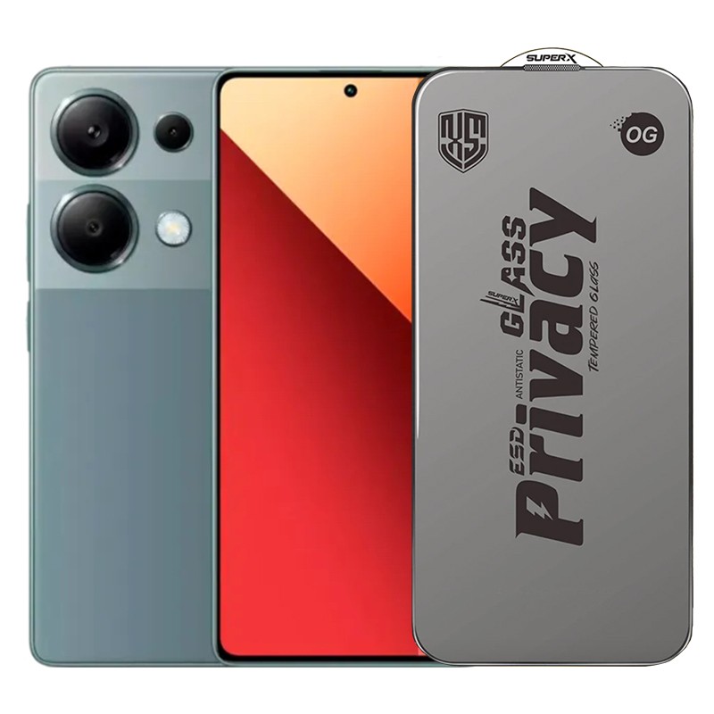 Folie de Protectie pentru Xiaomi Redmi Note 13, Flippy, Sticla Securizata ESD Antistatica, Super-X Privacy OG, Margini Negre, 0.30 mm, Transparent Inchis Folie de Protectie pentru Xiaomi Redmi Note 13, Flippy, Sticla Securizata ESD Antistatica, Super-X Privacy OG, Margini Negre, 0.30 mm, Transparent Inchis