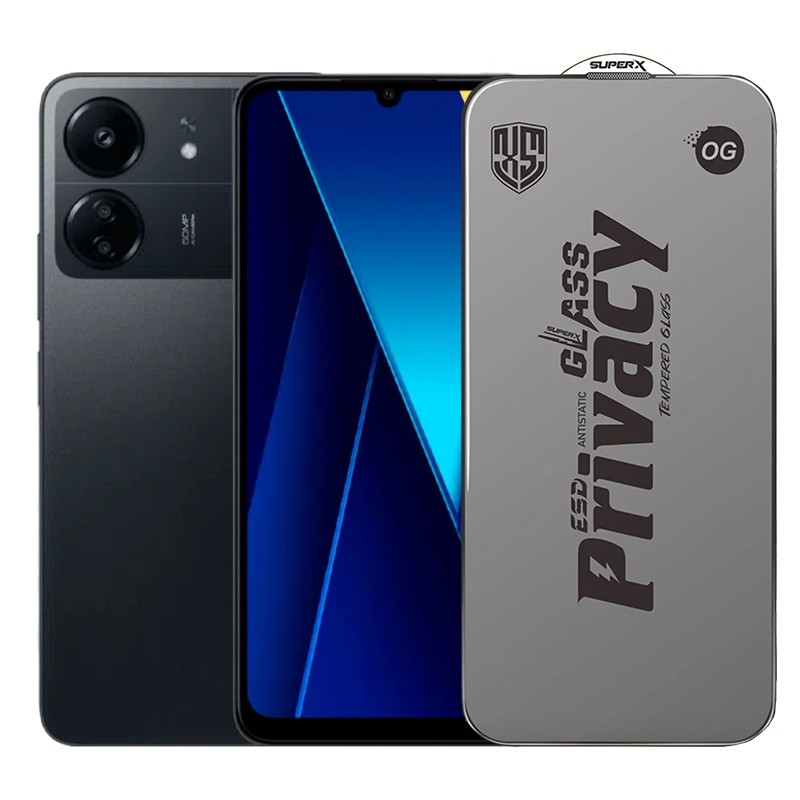 Folie de Protectie pentru Xiaomi Poco C65, Flippy, Sticla Securizata ESD Antistatica, Super-X Privacy OG, Margini Negre, 0.30 mm, Transparent Inchis Folie de Protectie pentru Xiaomi Poco C65, Flippy, Sticla Securizata ESD Antistatica, Super-X Privacy OG, Margini Negre, 0.30 mm, Transparent Inchis