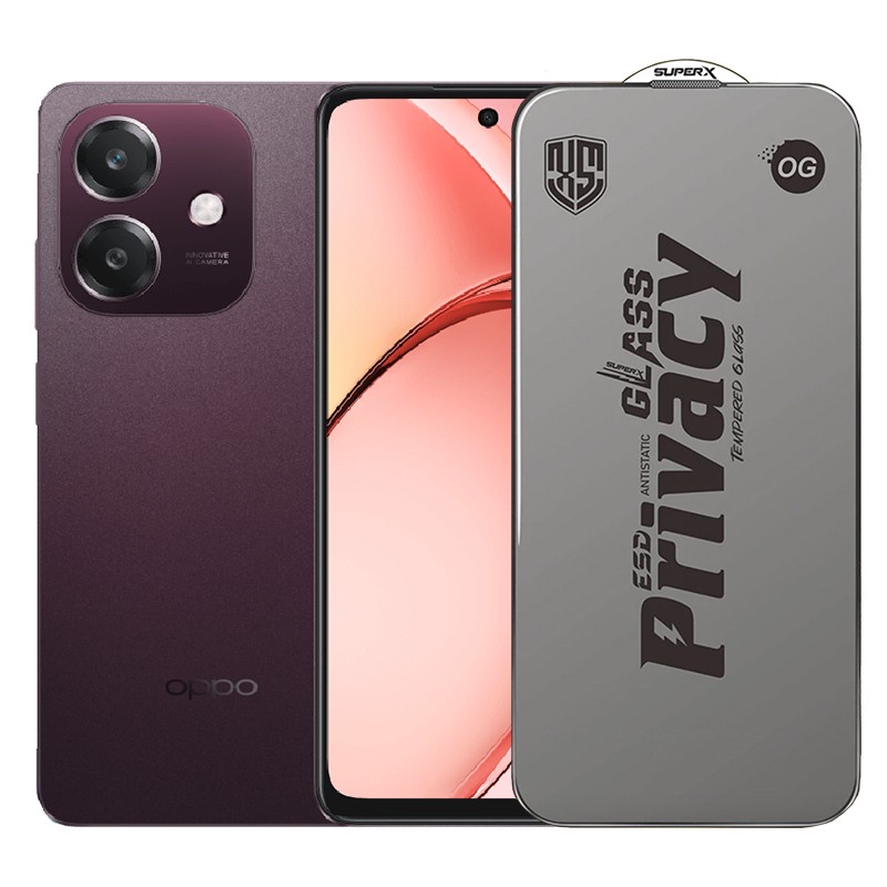 Folie de Protectie pentru Oppo A3, Flippy, Sticla Securizata ESD Antistatica, Super-X Privacy OG, Margini Negre, 0.30 mm, Transparent Inchis Folie de Protectie pentru Oppo A3, Flippy, Sticla Securizata ESD Antistatica, Super-X Privacy OG, Margini Negre, 0.30 mm, Transparent Inchis