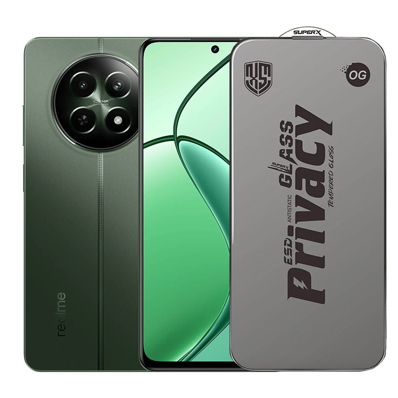 Folie de Protectie pentru Realme 12, Flippy, Sticla Securizata ESD Antistatica, Super-X Privacy OG, Margini Negre, 0.30 mm, Transparent Inchis Folie de Protectie pentru Realme 12, Flippy, Sticla Securizata ESD Antistatica, Super-X Privacy OG, Margini Negre, 0.30 mm, Transparent Inchis