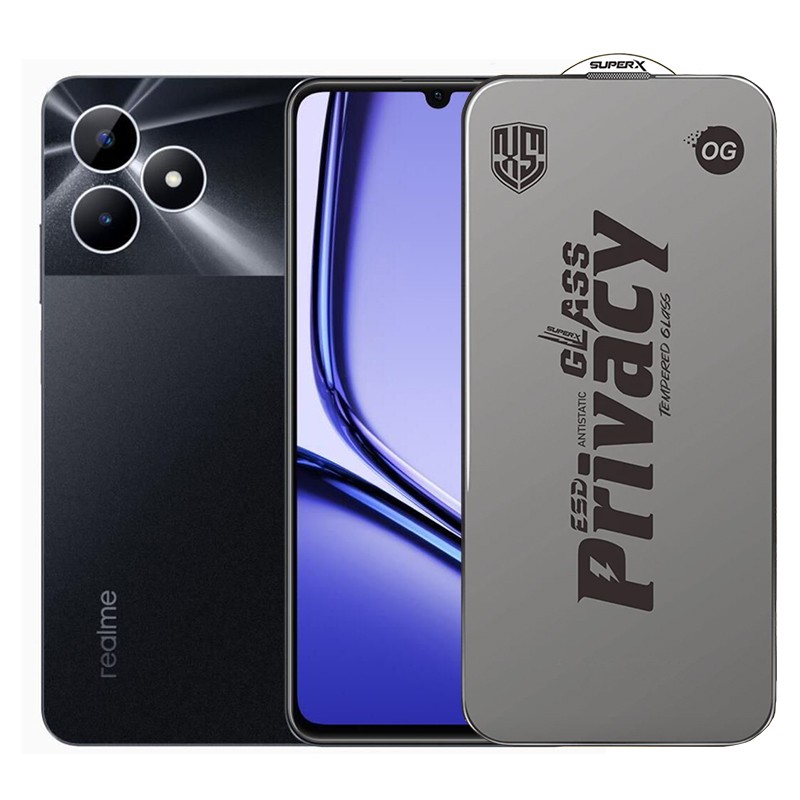 Folie de Protectie pentru Realme Note 50, Flippy, Sticla Securizata ESD Antistatica, Super-X Privacy OG, Margini Negre, 0.30 mm, Transparent Inchis Folie de Protectie pentru Realme Note 50, Flippy, Sticla Securizata ESD Antistatica, Super-X Privacy OG, Margini Negre, 0.30 mm, Transparent Inchis
