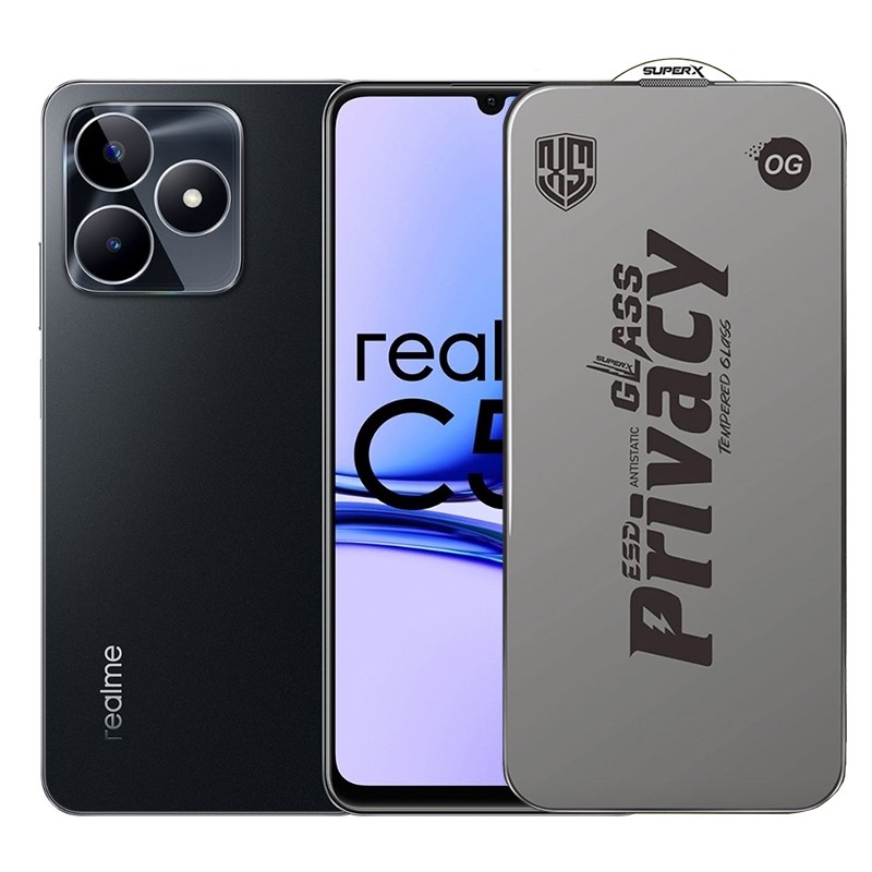 Folie de Protectie pentru Realme C53, Flippy, Sticla Securizata ESD Antistatica, Super-X Privacy OG, Margini Negre, 0.30 mm, Transparent Inchis Folie de Protectie pentru Realme C53, Flippy, Sticla Securizata ESD Antistatica, Super-X Privacy OG, Margini Negre, 0.30 mm, Transparent Inchis