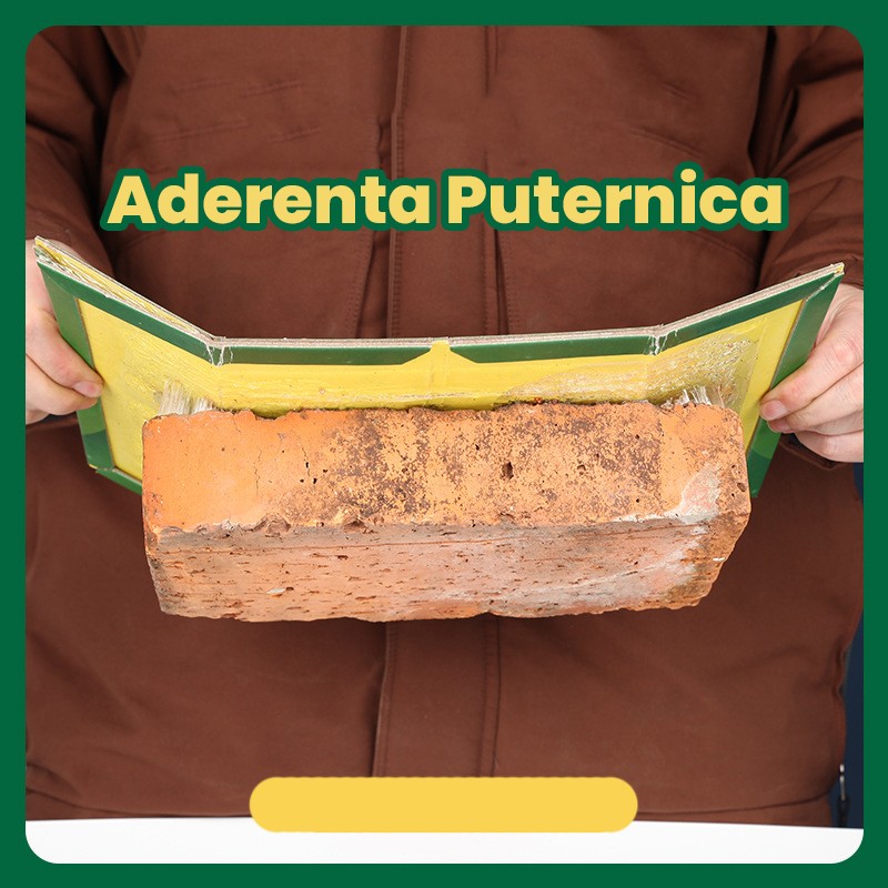 Capcana Autoadeziva pentru Soareci, Flippy, Placa Autoadeziva pentru Rozatoare cu Efect Puternic de Imobilizare, Capcana cu Lipici, pentru Uz Casnic, 19 x 13 xm Verde/Galben