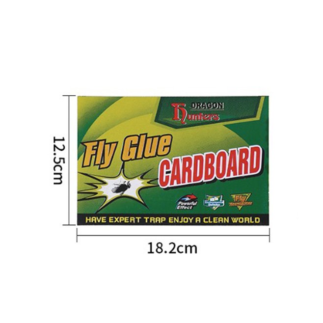 Capcana Autoadeziva pentru Insecte, Flippy, Placa Autoadeziva pentru Tantari cu Efect Puternic de Imobilizare, Capcana cu Lipici, pentru Uz Casnic, 18 x 12 xm Verde/Galben