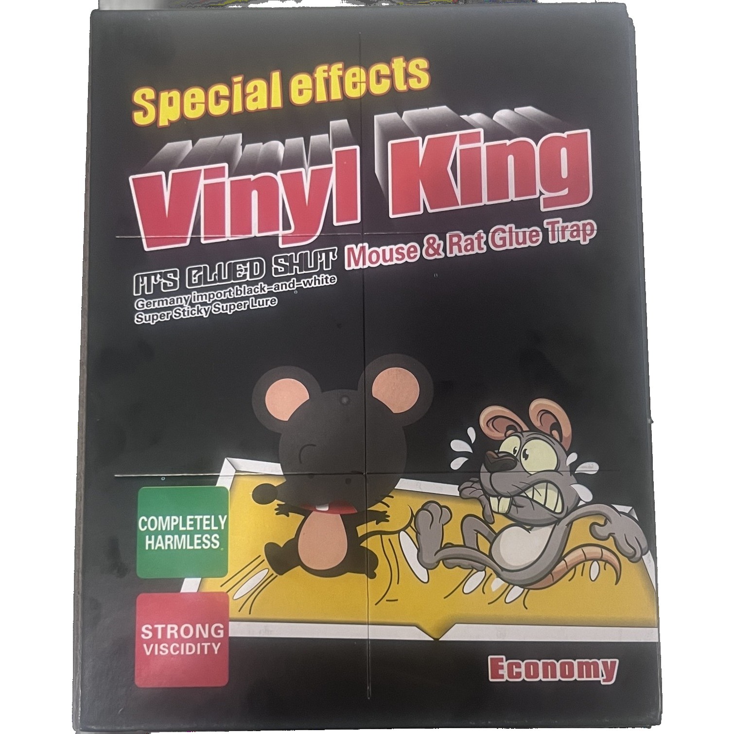 Capcana Adeziva pentru Soareci si Sobolani, Flippy, Fara Miros, Adeziv Puternic, din Carton, Negru