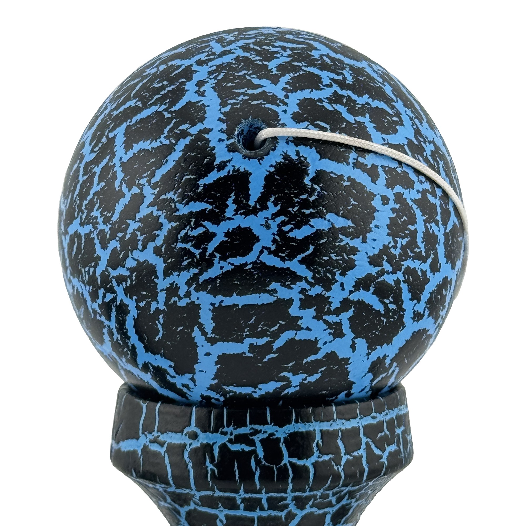 Kendama X Originala, Profesionala, Flippy, Cracked, din Lemn, 18 cm,  Negru, Albastru