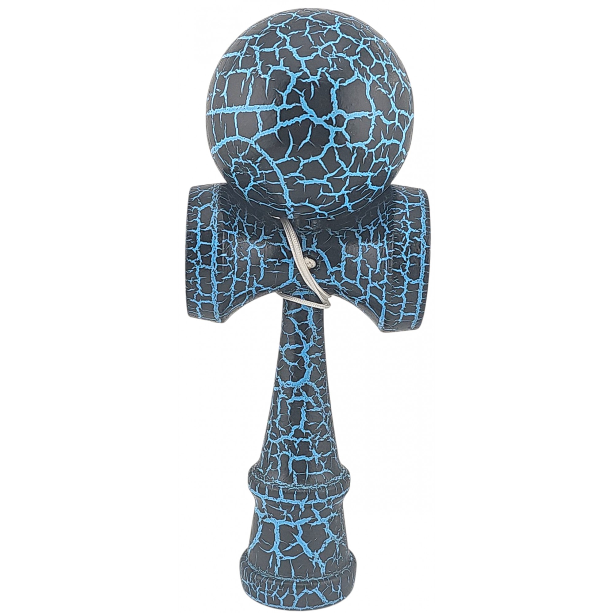 Kendama X Originala,  Profesionala, Flippy, Cracked, din Lemn, 18 cm,  Negru, Albastru Kendama X Originala,  Profesionala, Flippy, Cracked, din Lemn, 18 cm,  Negru, Albastru