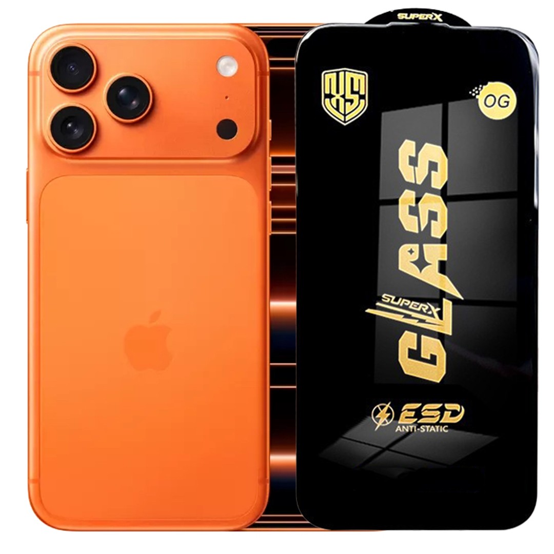 Folie de Sticla pentru Apple iPhone 17 Pro Max, Flippy, Sticla Securizata ESD Antistatica, Super-X Privacy OG, cu Margini Negre, Rezistenta la Zgirieturi, 0.35 mm, Transparent