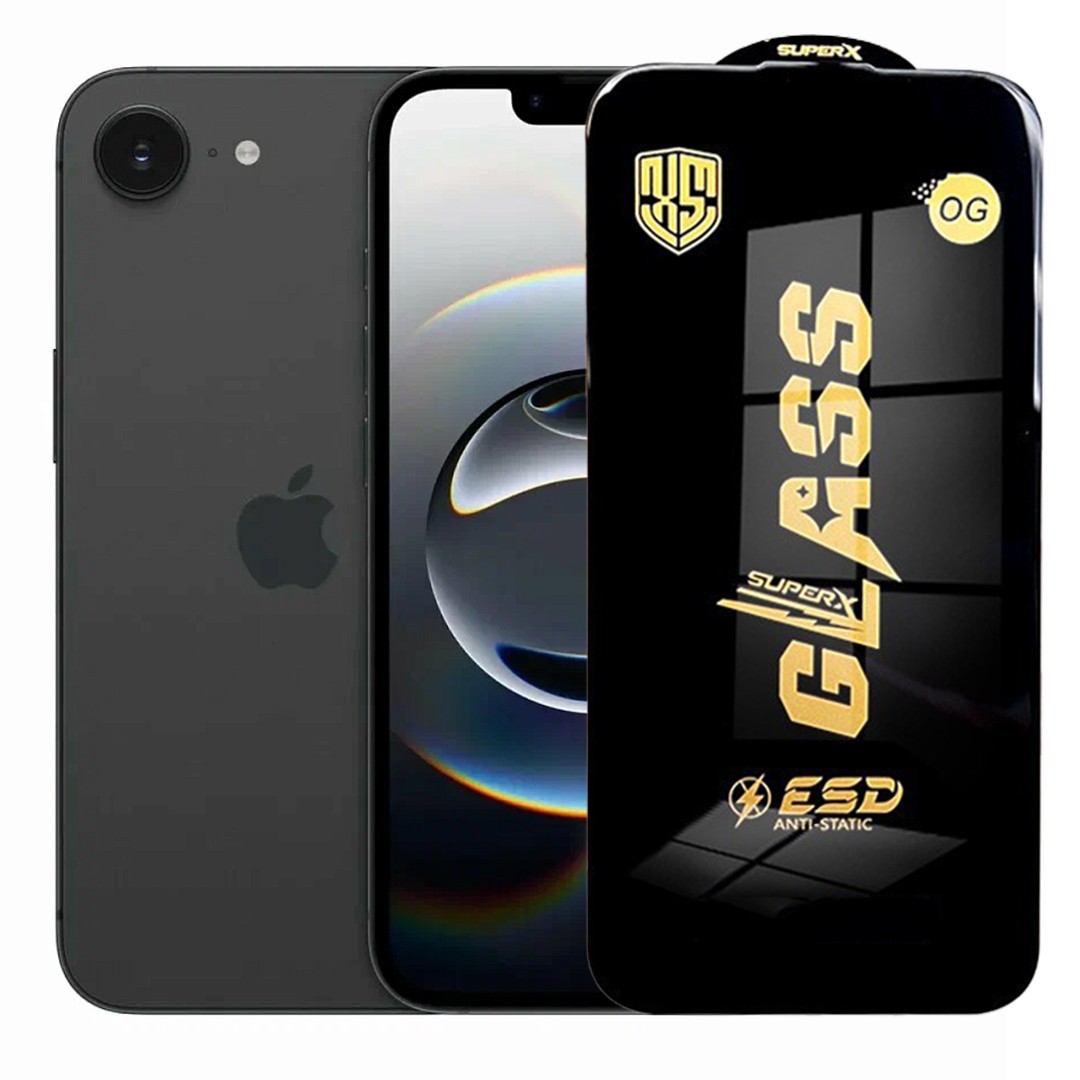 Folie de Sticla pentru Apple iPhone 16e, Flippy, Sticla Securizata ESD Antistatica, Super-X Privacy OG, cu Margini Negre, Rezistenta la Zgirieturi, 0.35 mm, Transparenta