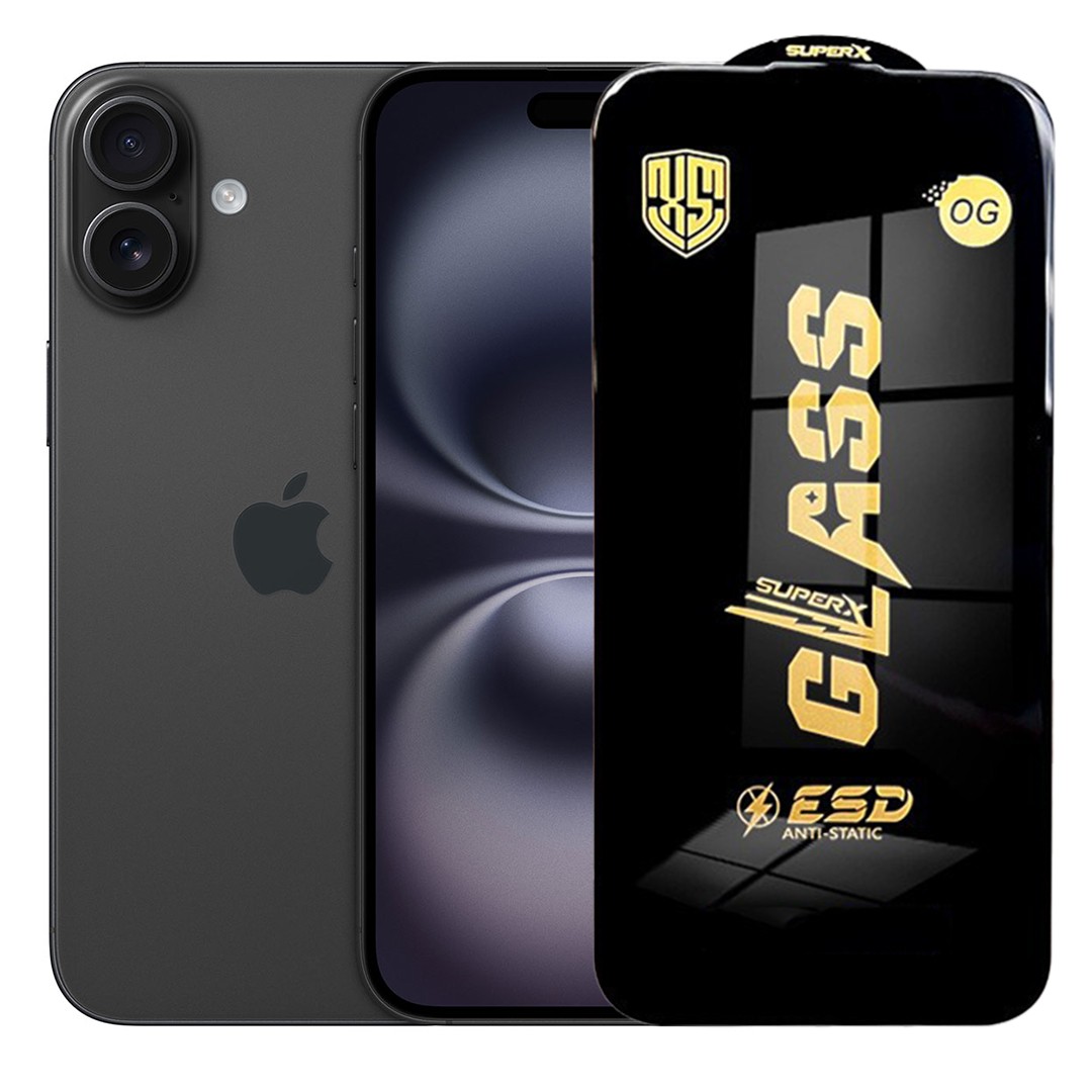Folie de Sticla pentru Apple iPhone 16, Flippy, Sticla Securizata ESD Antistatica, Super-X Privacy OG, cu Margini Negre, Rezistenta la Zgirieturi, 0.35 mm, Transparenta