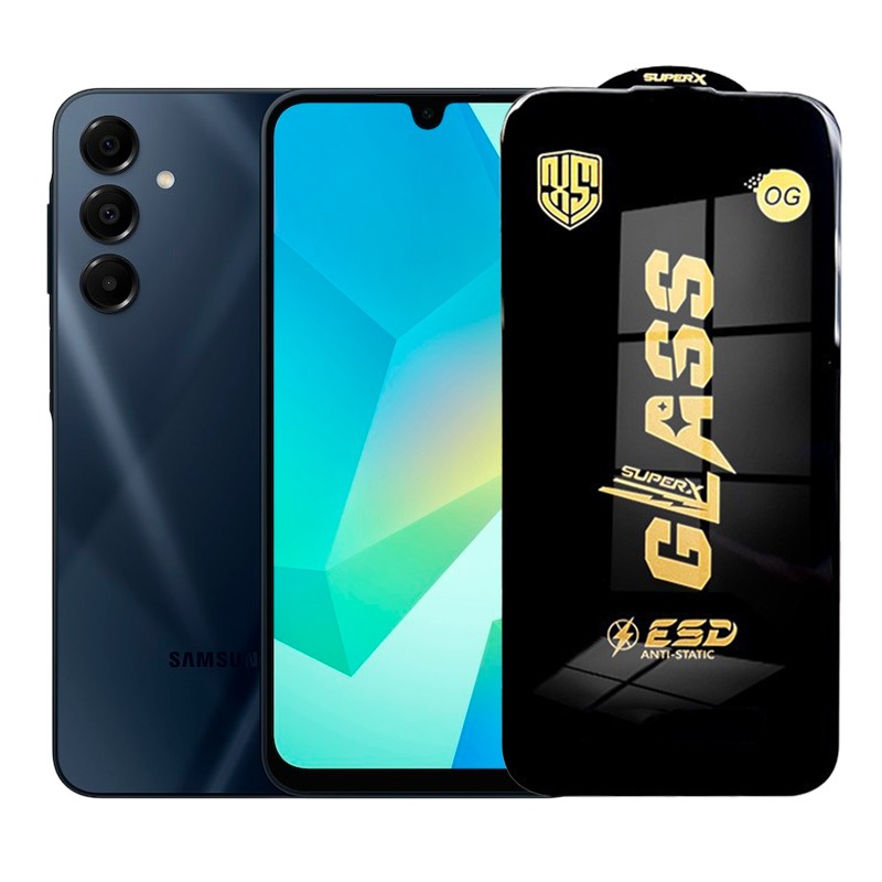 Folie de Protectie pentru Samsung Galaxy A16, Flippy, Sticla Securizata ESD, Margini Negre, Rezistenta la Zgirieturi, Antistatica, 0.35 mm, Transparenta